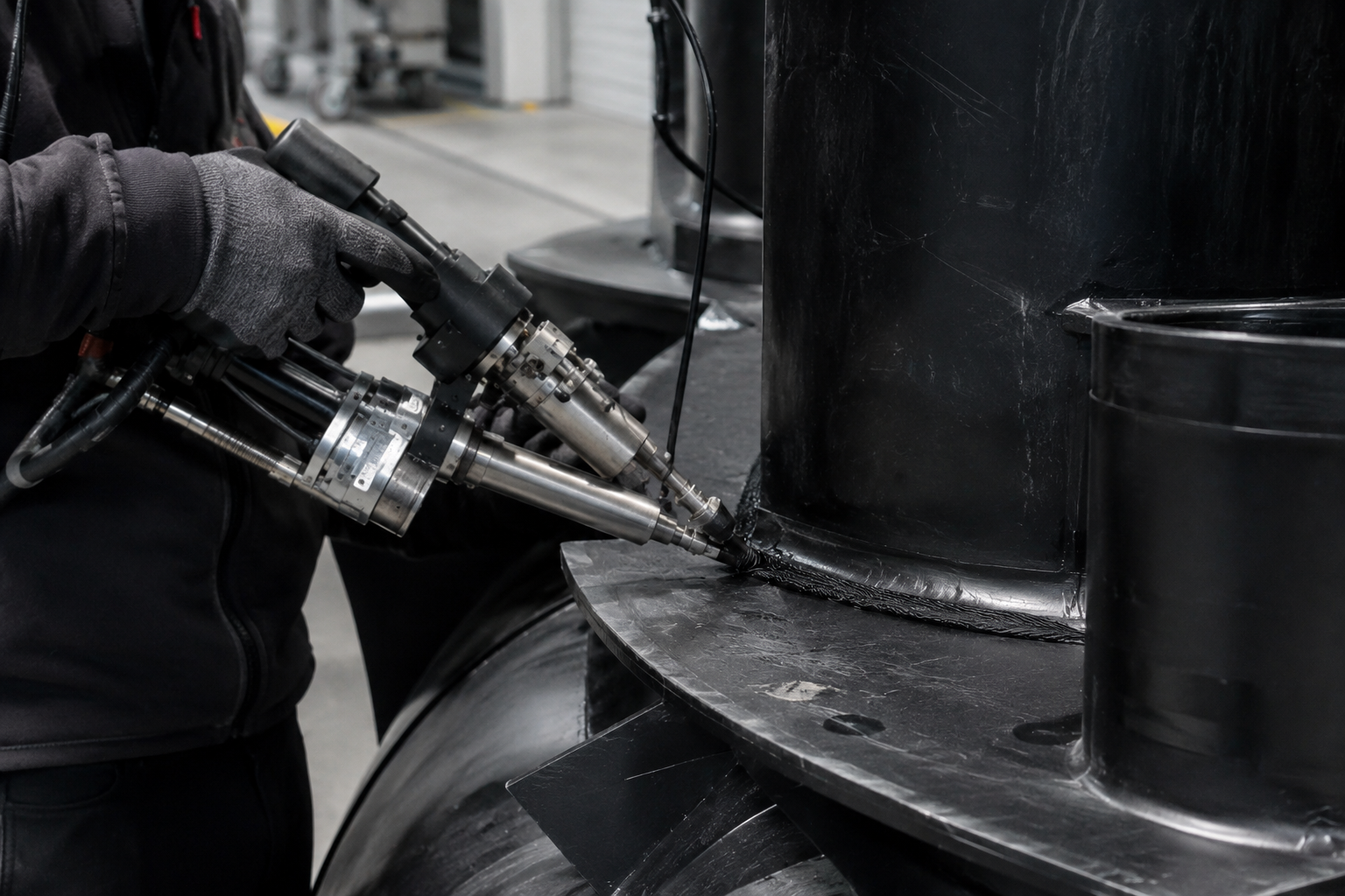 Extrusion welding of plastic
