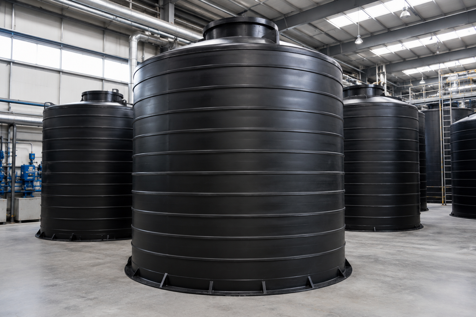 Industrial plastic tank fabrication